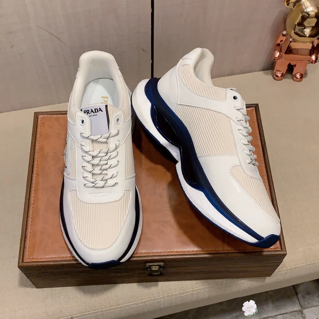 Men's men's shoes💰460💰💰🎩🎩[Lightning][Lightning] "PRADA*" The latest and most popular casual shoes, top brand [seduce] luxury ~ purchasing agency, top ~ quality. [Strong] The upper is made of imported breathable cowhide with material ➕ breathable sheepskin feet (•) and fine workmanship. The original stylish and stylish soft rubber wear-resistant and non-slip outsole is light and comfortable on the feet. The real thing looks better when taken in real life. 004: code: 38-44, 4️⃣ colors